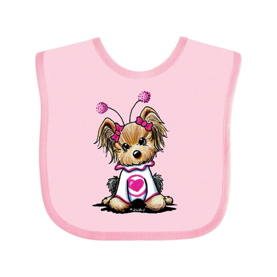 Inktastic Love Bug Yorkie Boys or Girls Baby Bib