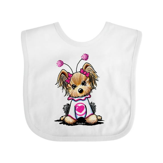 Inktastic Love Bug Yorkie Boys or Girls Baby Bib
