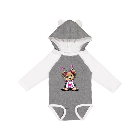 Inktastic Love Bug Yorkie Boys or Girls Long Sleeve Baby Bodysuit