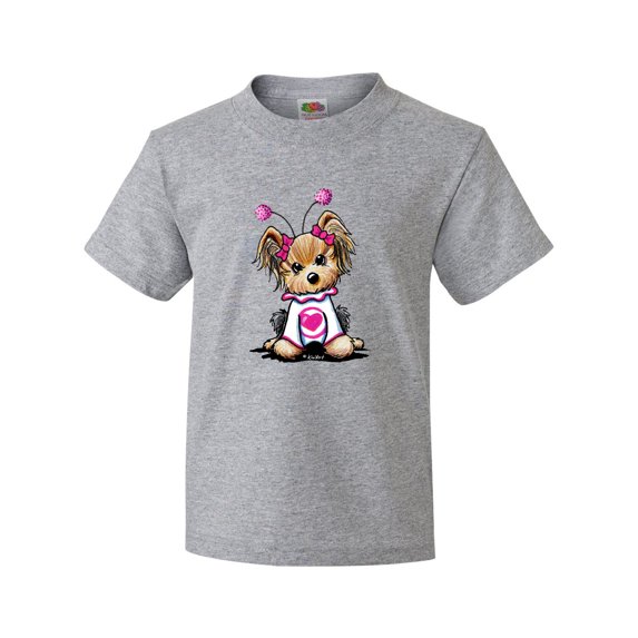 Inktastic Love Bug Yorkie Youth T-Shirt