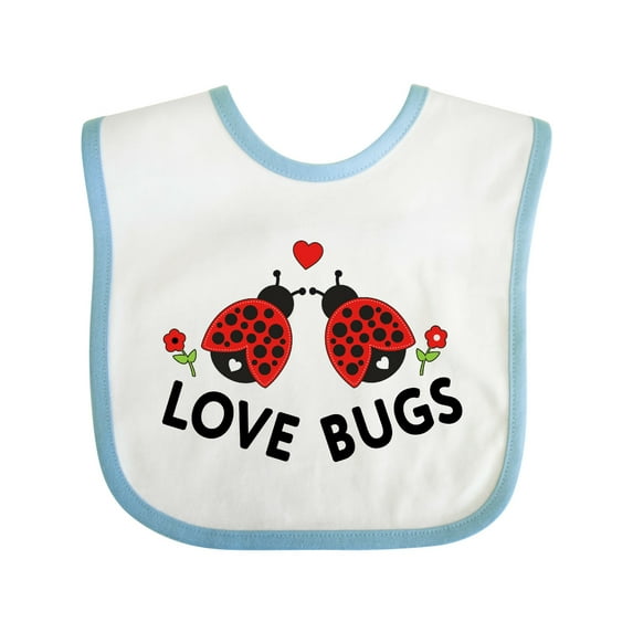 Inktastic Love Bugs Red Ladybugs Valentine's Day Boys or Girls Baby Bib
