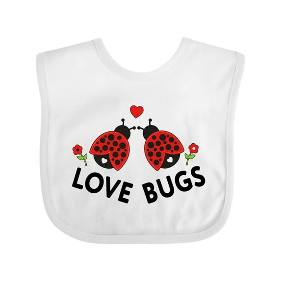 Inktastic Love Bugs Red Ladybugs Valentine's Day Boys or Girls Baby Bib