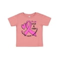 thumbnail image 1 of Inktastic Love, Care, Cure Breast Cancer Awareness Pink Ribbon Boys or Girls Baby T-Shirt, 1 of 5