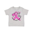 thumbnail image 1 of Inktastic Love, Care, Cure Breast Cancer Awareness Pink Ribbon Boys or Girls Baby T-Shirt, 1 of 5