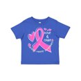 thumbnail image 1 of Inktastic Love, Care, Cure Breast Cancer Awareness Pink Ribbon Boys or Girls Toddler T-Shirt, 1 of 5