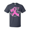 thumbnail image 1 of Inktastic Love, Care, Cure Breast Cancer Awareness Pink Ribbon T-Shirt, 1 of 5