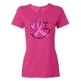 thumbnail image 1 of Inktastic Love, Care, Cure Breast Cancer Awareness Pink Ribbon Women's T-Shirt, 1 of 5