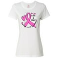 thumbnail image 1 of Inktastic Love, Care, Cure Breast Cancer Awareness Pink Ribbon Women's T-Shirt, 1 of 5