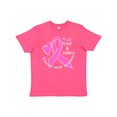 thumbnail image 1 of Inktastic Love, Care, Cure Breast Cancer Awareness Pink Ribbon Youth T-Shirt, 1 of 5