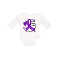 thumbnail image 1 of Inktastic Love, Care, Cure Cystic Fibrosis Awareness Purple Ribbon Boys or Girls Long Sleeve Baby Bodysuit, 1 of 5