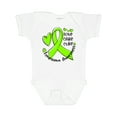 thumbnail image 1 of Inktastic Love, Care, Cure Lymphoma Awareness Lime Green Ribbon Hearts Boys or Girls Baby Bodysuit, 1 of 5