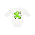 thumbnail image 1 of Inktastic Love, Care, Cure Lymphoma Awareness Lime Green Ribbon Hearts Boys or Girls Long Sleeve Baby Bodysuit, 1 of 5