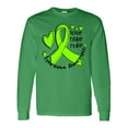 thumbnail image 1 of Inktastic Love, Care, Cure Lymphoma Awareness Lime Green Ribbon Hearts Long Sleeve T-Shirt, 1 of 5
