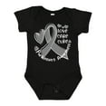 thumbnail image 1 of Inktastic Love, Care, Cure Parkinson's Awareness with Gray Ribbon Boys or Girls Baby Bodysuit, 1 of 5