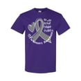 thumbnail image 1 of Inktastic Love, Care, Cure Parkinson's Awareness with Gray Ribbon T-Shirt, 1 of 5