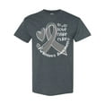 thumbnail image 1 of Inktastic Love, Care, Cure Parkinson's Awareness with Gray Ribbon T-Shirt, 1 of 5
