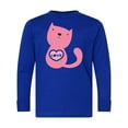 thumbnail image 1 of Inktastic Love Cat 2 Long Sleeve Youth T-Shirt, 1 of 5