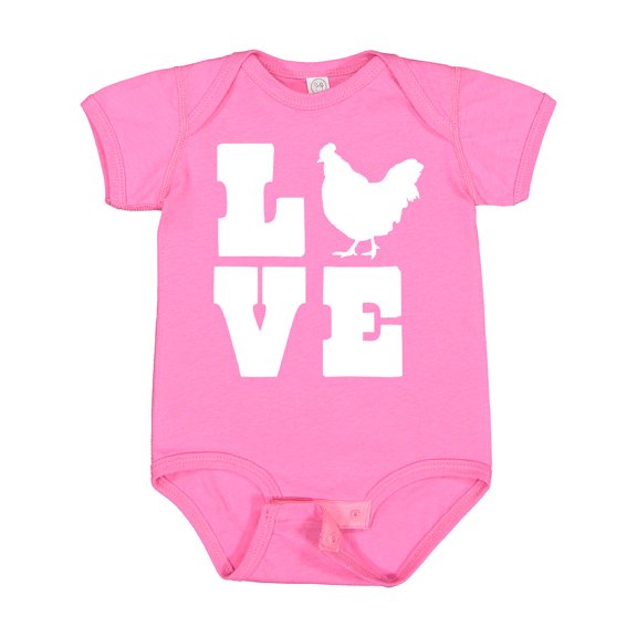 Inktastic Love Chickens Boys or Girls Baby Bodysuit