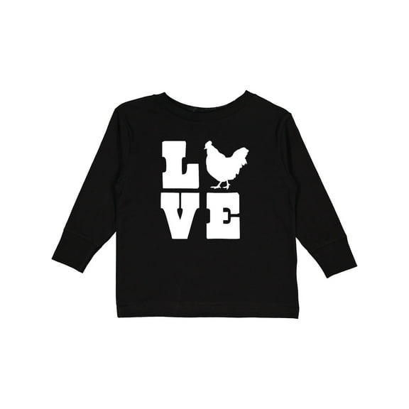 Inktastic Love Chickens Boys or Girls Long Sleeve Toddler T-Shirt