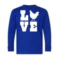 thumbnail image 1 of Inktastic Love Chickens Long Sleeve Youth T-Shirt, 1 of 5
