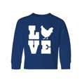 thumbnail image 1 of Inktastic Love Chickens Long Sleeve Youth T-Shirt, 1 of 5