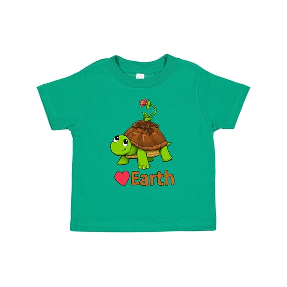 Inktastic Love Earth Cute Turtle for Earth Day Boys or Girls Toddler T-Shirt