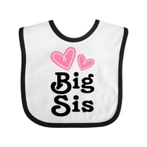 Inktastic Love Hearts Big Sis Girls Baby Bib