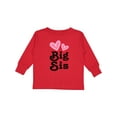 thumbnail image 1 of Inktastic Love Hearts Big Sis Girls Long Sleeve Toddler T-Shirt, 1 of 5