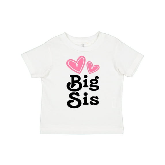 Inktastic Love Hearts Big Sis Girls Toddler T-Shirt