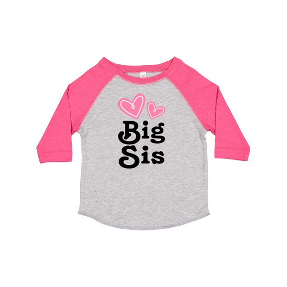 Inktastic Love Hearts Big Sis Girls Toddler T-Shirt