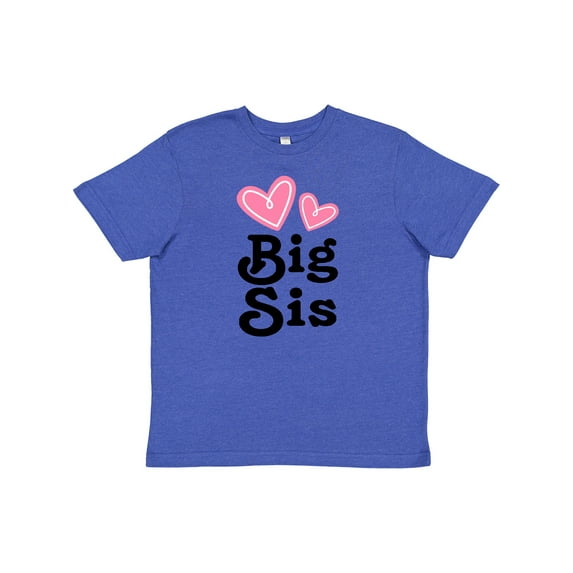 Inktastic Love Hearts Big Sis Youth T-Shirt