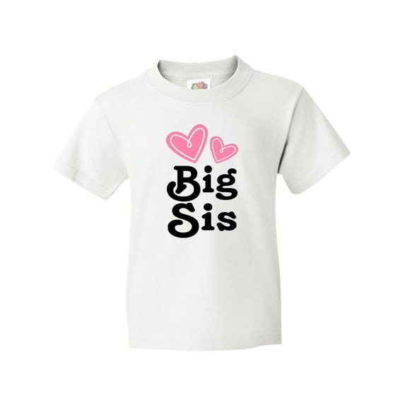 Inktastic Love Hearts Big Sis Youth T-Shirt