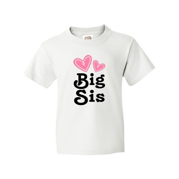 Inktastic Love Hearts Big Sis Youth T-Shirt