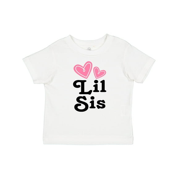 Inktastic Love Hearts Lil Sis Girls Baby T-Shirt