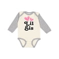 thumbnail image 1 of Inktastic Love Hearts Lil Sis Girls Long Sleeve Baby Bodysuit, 1 of 5