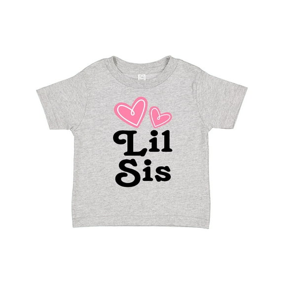 Inktastic Love Hearts Lil Sis Girls Toddler T-Shirt
