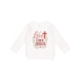 thumbnail image 1 of Inktastic Love Like Jesus Inspirational Christian Toddler Sweatshirt, 1 of 4