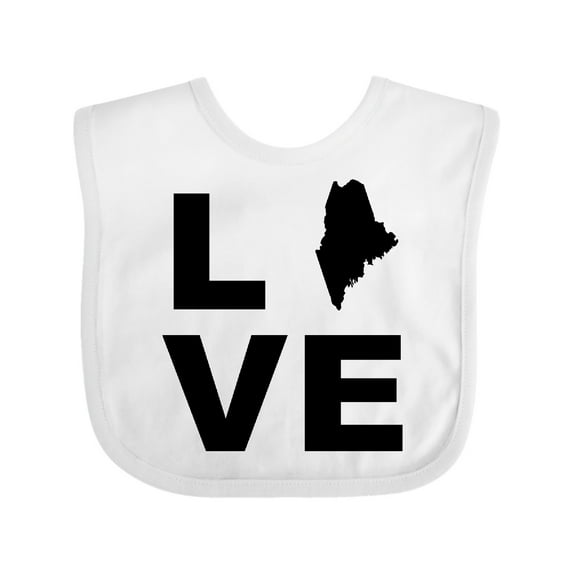 Inktastic Love Maine Boys or Girls Baby Bib