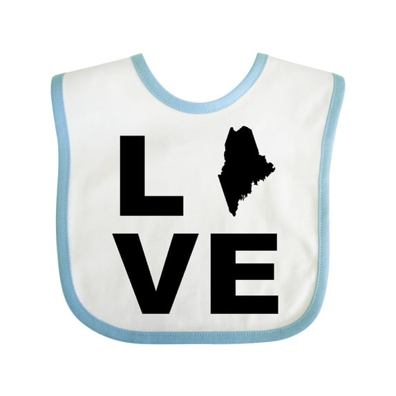 Inktastic Love Maine Boys or Girls Baby Bib