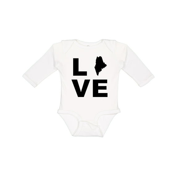 Inktastic Love Maine Boys or Girls Long Sleeve Baby Bodysuit