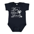 thumbnail image 1 of Inktastic Love Makes a Family Hearts and Arrow Boys or Girls Baby Bodysuit, 1 of 5