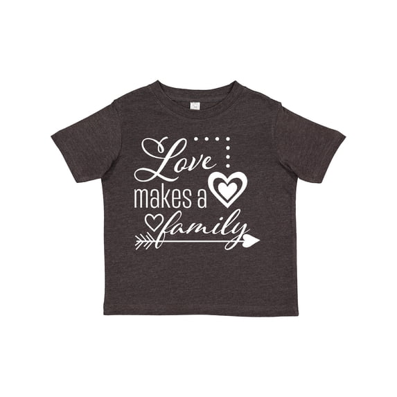 Inktastic Love Makes a Family- Hearts and Arrow Boys or Girls Toddler T-Shirt