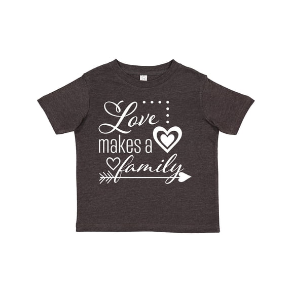 Inktastic Love Makes a Family- Hearts and Arrow Boys or Girls Toddler T-Shirt