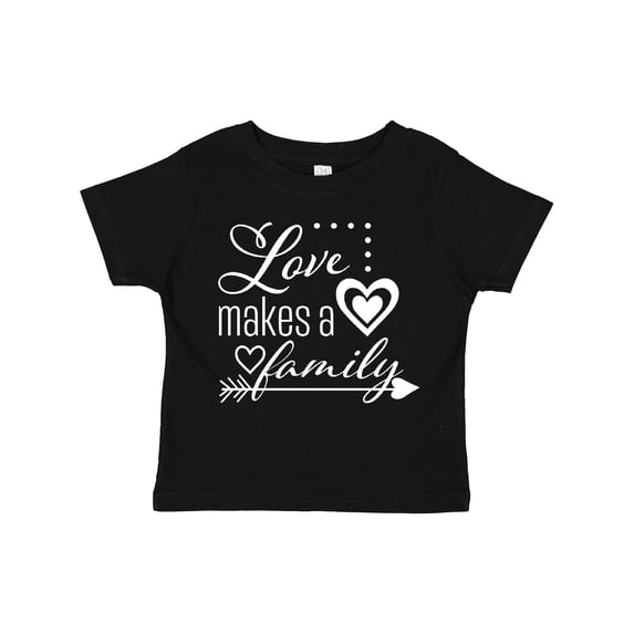 Inktastic Love Makes a Family- Hearts and Arrow Boys or Girls Toddler T-Shirt
