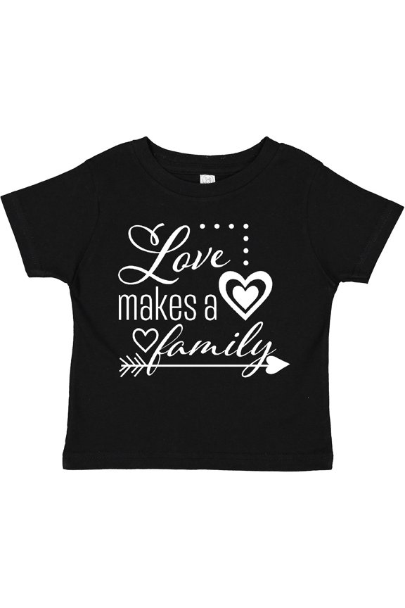 Love Makes a Family- Hearts and Arrow Boys or Girls Toddler T-Shirt