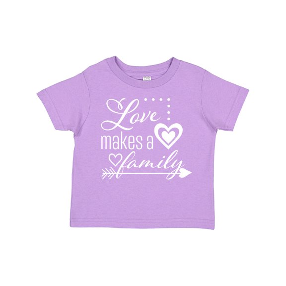 Inktastic Love Makes a Family- Hearts and Arrow Boys or Girls Toddler T-Shirt