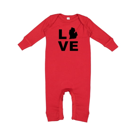 Inktastic Love Michigan Baby Romper Coveralls