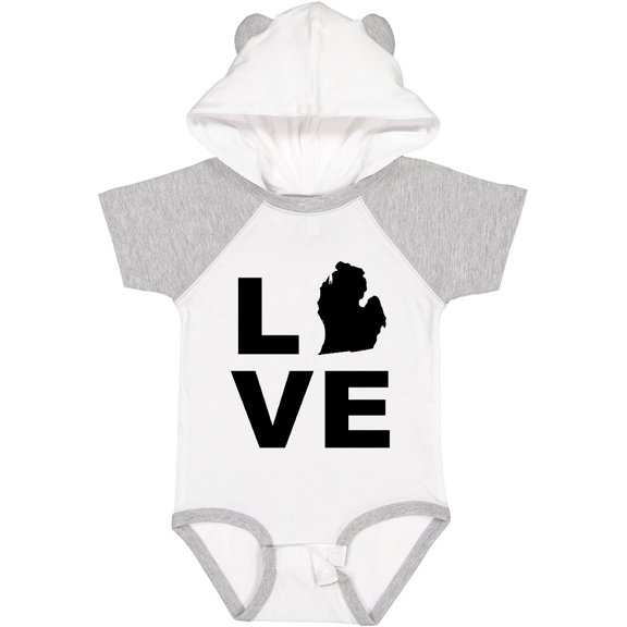 Inktastic Love Michigan Boys or Girls Baby Bodysuit