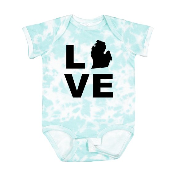 Inktastic Love Michigan Boys or Girls Baby Bodysuit