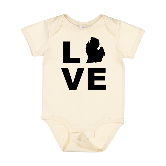 Inktastic Love Michigan Boys or Girls Baby Bodysuit